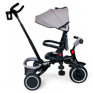 Tricicleta copii pliabila cu pozitie de somn si scaun rotativ Baby C. Trike Grey - Img 7
