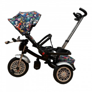 Tricicleta Copii Pozitii Somn Motostyle Happy Scaun Reversibil Roti Cauciuc 02 - Img 4