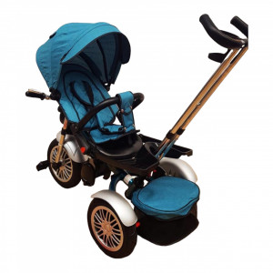 Tricicleta copii Pozitii Somn Motostyle Verde, Scaun Reversibil, Roti Cauciuc 04 - Img 3