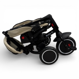 Tricicleta pliabila copii cu pozitie de somn si scaun rotativ Baby C. Trike Crem - Img 12