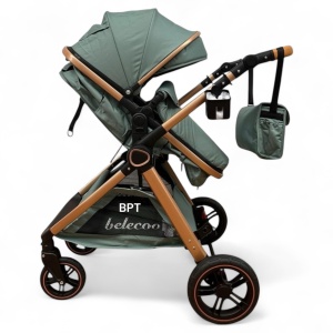 Carucior 2 In 1 Belecoo CLASS Bleo Roti Cauciuc Landou Reversibil Transformabil - Img 5
