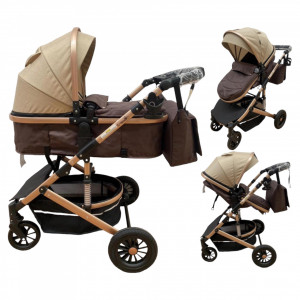 Carucior 2 in 1 transformabil F7T Brown - Img 1