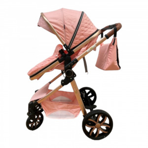 Carucior 3 in 1 L-Sun See F9T Roz transformabil pliere usoara - Img 3