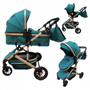 Carucior 3 in 1 LS Baby F2T Green transformabil - Img 1