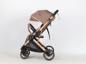 Carucior Bebe Tip Troller Cu Maner Reversibil Belecoo Zipy Crem NEW - Img 8