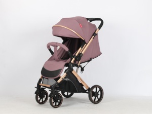 Carucior Bebe Tip Troller Cu Maner Reversibil Belecoo Zipy Mauve NEW - Img 2