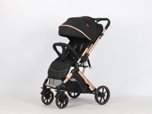 Carucior Bebe Tip Troller Cu Maner Reversibil Belecoo Zipy Negru NEW - Img 7