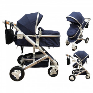 Carucior bebelusi 2 in 1, Wonfuss Jeans M, transformabil - Img 1