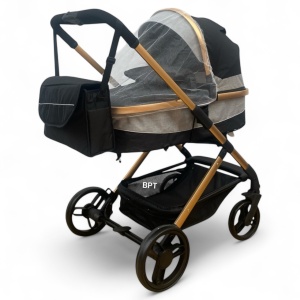 Carucior copii 2 in 1 transformabil Tesy Black Grey - Img 2