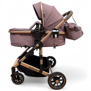 Carucior copii 3 in 1 cu landou tranformabil in sport si scoica auto FlexiGo Purple BPT-A10 - Img 2