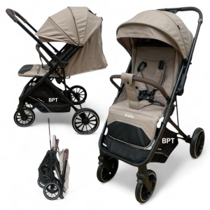 Carucior sport tip troller cu maner reversibil Kidilo Smart Crem - Img 1
