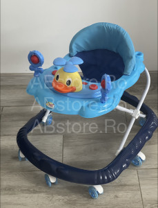 Premergator/ Rotobil, cu roti silicon, sunete,GoBe Albastru - Img 2