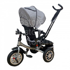 Tricicleta copii ABS TRIKE GREY, Pozitii Somn, Roti De Cauciuc, Far Cu Sunete Scaun rotativ 01 - Img 5