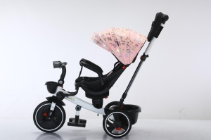 Tricicleta copii COOL Trike Pink, pozitii somn, roti de silicon 01 - Img 3