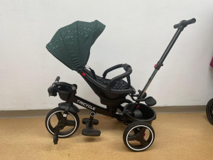 Tricicleta copii Cool Yzzy Trike Green, Roti Silicon, Compactabila, Poziție de somn 01 - Img 5