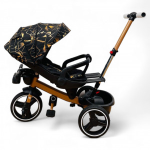 Tricicleta copii cu pozitie de somn scaun rotativ sunete si lumini BPT620 Negru Gold Plus - Img 6