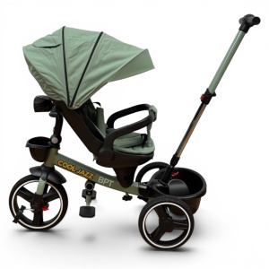 Tricicleta Copii Cu Pozitie De Somn Scaun Rotativ Sunete Si Lumini BPT620 Green Cool - Img 4