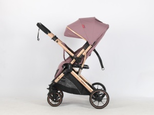 Carucior Bebe Tip Troller Cu Maner Reversibil Belecoo Zipy Mauve NEW - Img 9