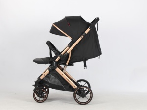 Carucior Bebe Tip Troller Cu Maner Reversibil Belecoo Zipy Negru NEW - Img 5