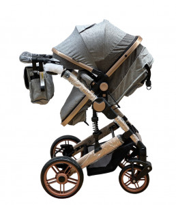 Carucior Copii 3 In 1 ABS Grey - Img 8