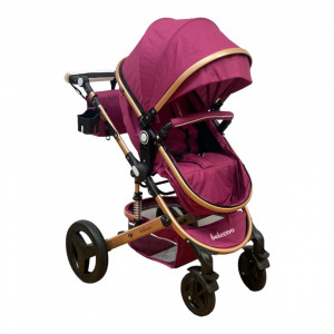 Carucior copii 3 în 1 Belecoo Rose transformabil accesorii - Img 6