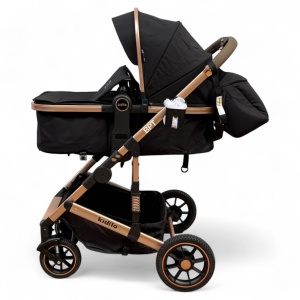 Carucior copii 3 in 1 cu landou tranformabil in sport si scoica auto FlexiGo Black BPT-A10 - Img 3