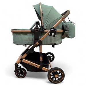 Carucior copii 3 in 1 cu landou tranformabil in sport si scoica auto FlexiGo Green BPT-A10 - Img 2