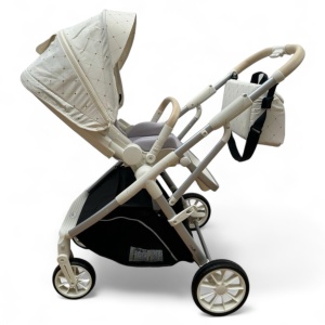 Carucior Copii Modern Lux Alb Auriu F7C - Img 4