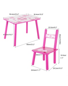 Set masuta cu 2 scaunele copii Pink Cats BPTW15 - Img 5