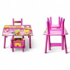 Set masuta cu 2 scaunele copii Pink Frog BPT38 - Img 4