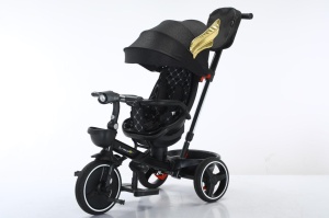 Tricicleta copii COOL Trike Gold Wings, pozitii somn, roti de silicon 01 - Img 1