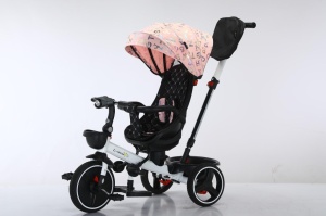 Tricicleta copii COOL Trike Pink, pozitii somn, roti de silicon 01 - Img 1