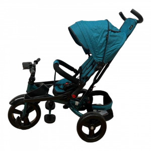 Tricicleta Copii Cu Pozitie De Somn, Muzica Si Lumini, 8 Luni-4 Ani, UNV-5099EVA-Turcuaz - Img 3