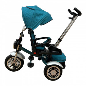 Tricicleta copii Pozitii Somn Motostyle Verde, Scaun Reversibil, Roti Cauciuc 04 - Img 4