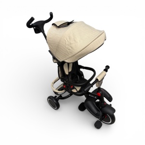 Tricicleta pliabila copii cu pozitie de somn si scaun rotativ Baby C. Trike Crem - Img 6