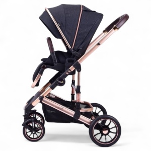 Carucior 2 in 1 transformabil Stuby Black cu husa picioare și gentuta C3F - Img 2