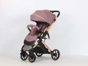 Carucior Bebe Tip Troller Cu Maner Reversibil Belecoo Zipy Mauve NEW - Img 6