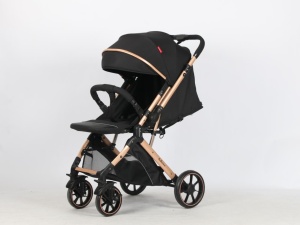 Carucior Bebe Tip Troller Cu Maner Reversibil Belecoo Zipy Negru NEW - Img 2