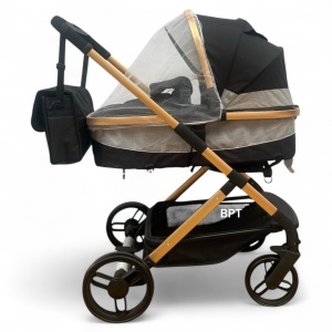 Carucior copii 2 in 1 transformabil Tesy Black Grey - Img 3