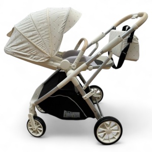 Carucior Copii Modern Lux Alb Auriu F7C - Img 5