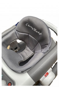 Premergator reglabil pe inaltime, cu roti de silicon, Baby Walker, Gri - PMB-19-gri - Img 4