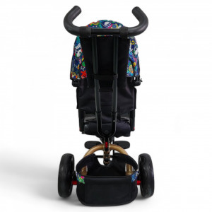 TRICICLETA COPII 5099EVA PLUS CU POZITIE DE SOMN, SCAUN REVERSIBIL, FAR CU LUMINI SI MUZICA COLOR GOLD - Img 7