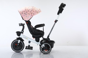 Tricicleta copii COOL Trike Pink, pozitii somn, roti de silicon 01 - Img 4