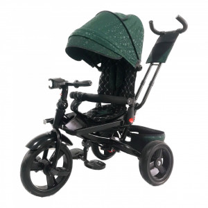 Tricicleta Copii Cu Pozitie De Somn, Muzica Si Lumini, 8 Luni-4 Ani, UNV-5099EVA-Green