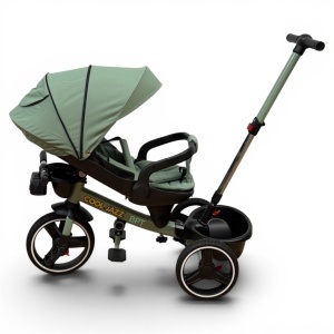 Tricicleta Copii Cu Pozitie De Somn Scaun Rotativ Sunete Si Lumini BPT620 Green Cool - Img 8