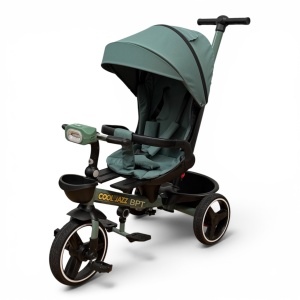 Tricicleta Copii Cu Pozitie De Somn Scaun Rotativ Sunete Si Lumini BPT620 Blue Cool - Img 3