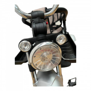 Tricicleta Cu Pozitii Somn Motostyle Gri, Scaun Reversibil, Roti Cauciuc - Img 7