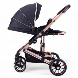Carucior 2 in 1 transformabil Stuby Black cu husa picioare și gentuta C3F - Img 3