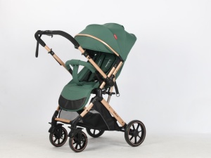 Carucior Bebe Tip Troller Cu Maner Reversibil Belecoo Zipy Vernil NEW - Img 4