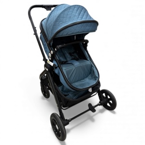 Carucior copii 2 in 1 cu maner reversibil si landou transformabil Baby C. Premium Albastru BPTX2S - Img 8